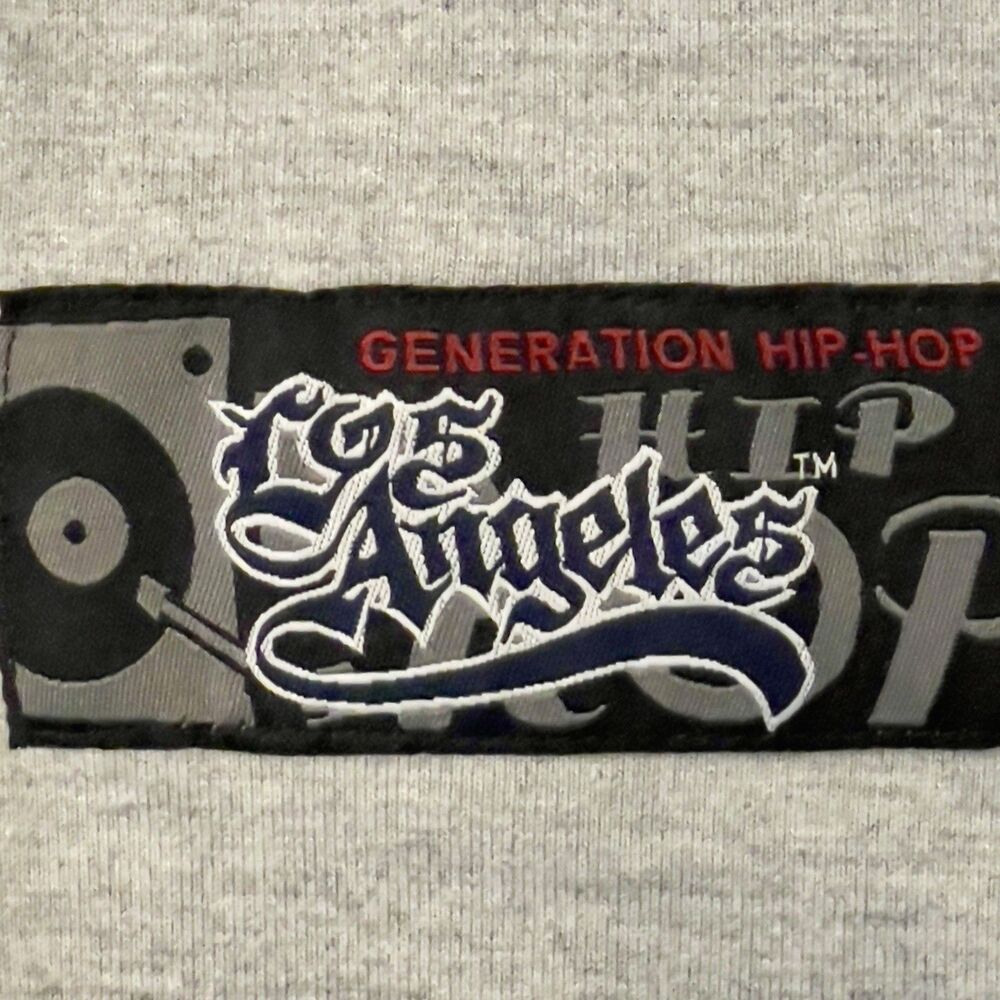 New Playerz 69 Los Angeles Jersey Shirt Men's XL Hip Hop Streetwear Cotton Gray - Picture 3 of 8